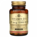 Solgar Vitamin D3 Витамин Д3 Солгар 25 мкг 1000 МЕ, 180 таблеток